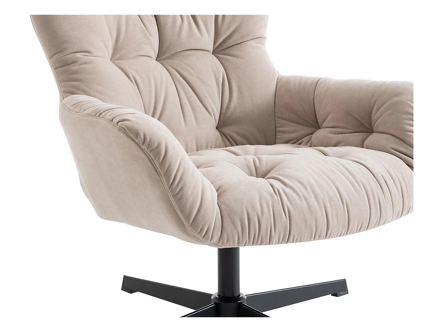 Drehsessel - Stoff - Beige - OPHELIE