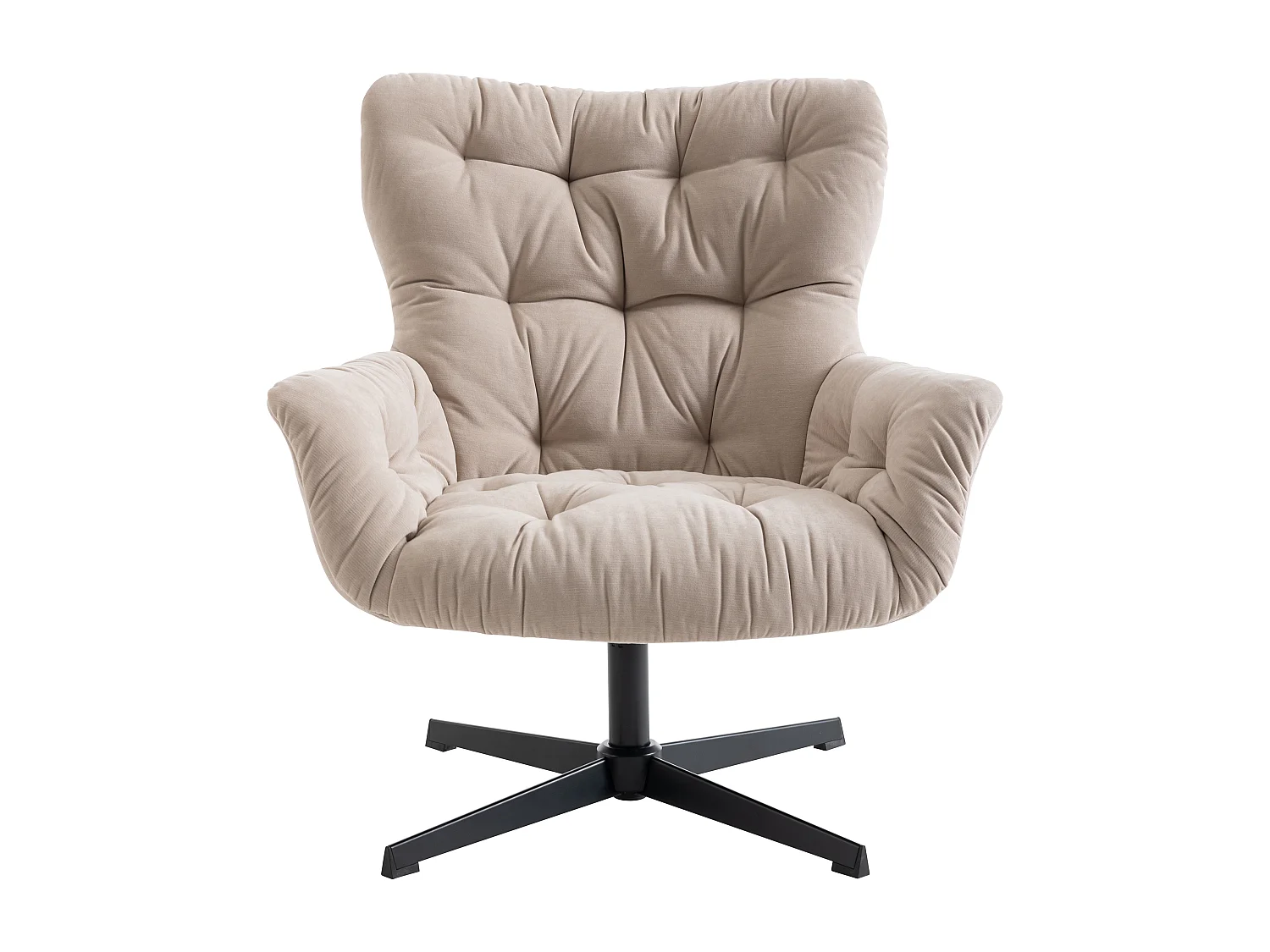 Drehsessel - Stoff - Beige - OPHELIE