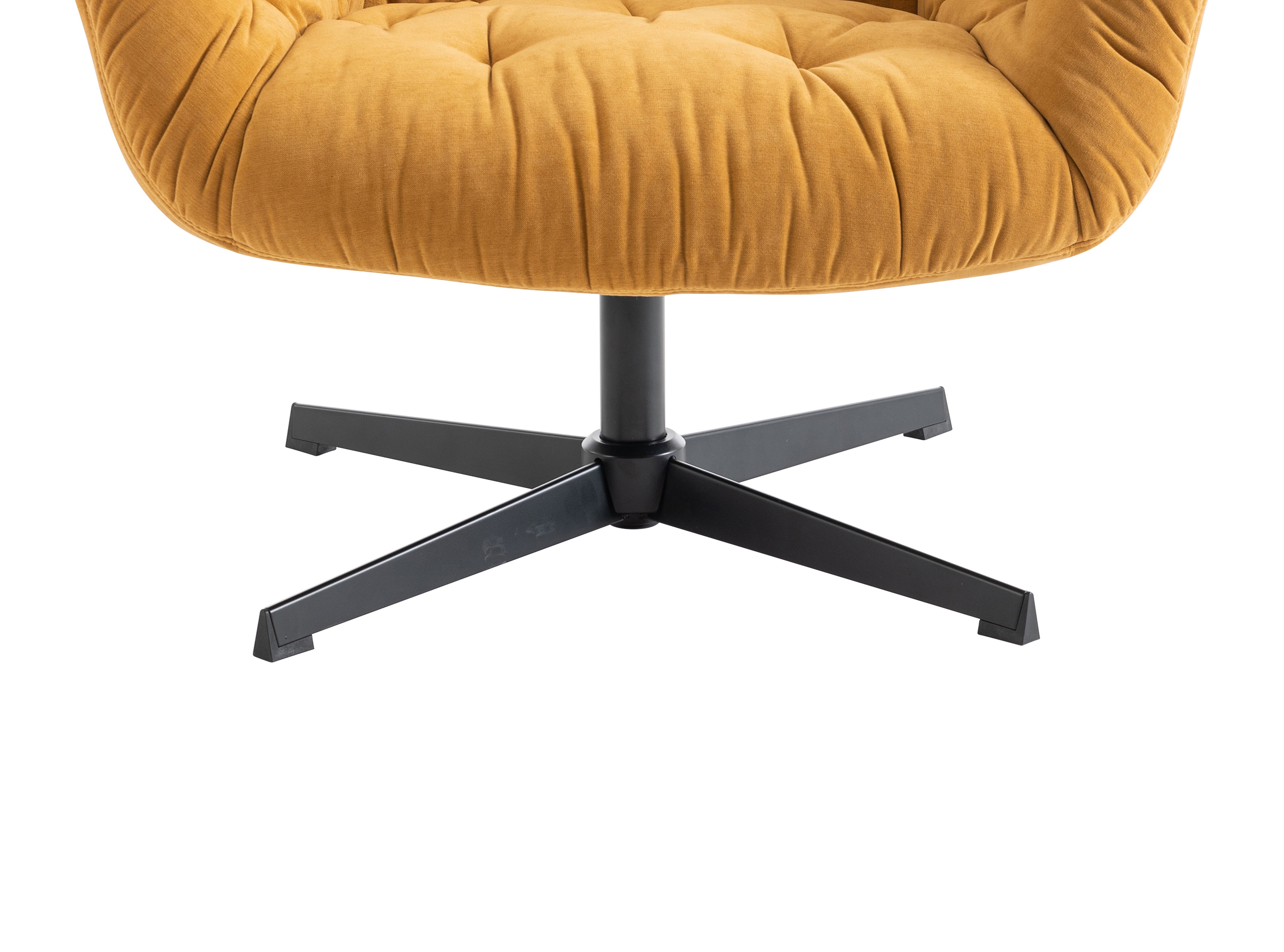 Poltrona/sedia Design Scandinavo Menzzo Frost – Gialla, Imbottita, Con Gambe In Legno, Per Sala Da Pranzo
