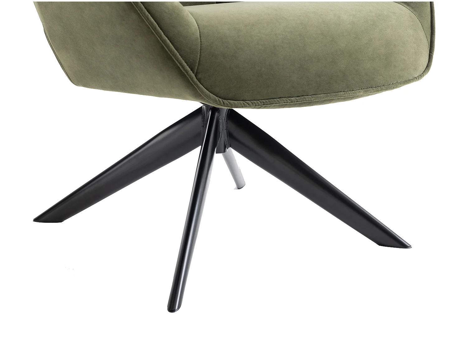 Fauteuil pivotant en tissu kaki CANATO