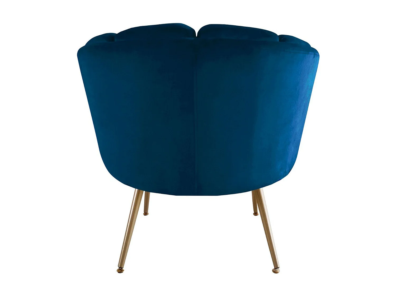 Fauteuil Arrondi en Velours "Dabren" 80cm Bleu