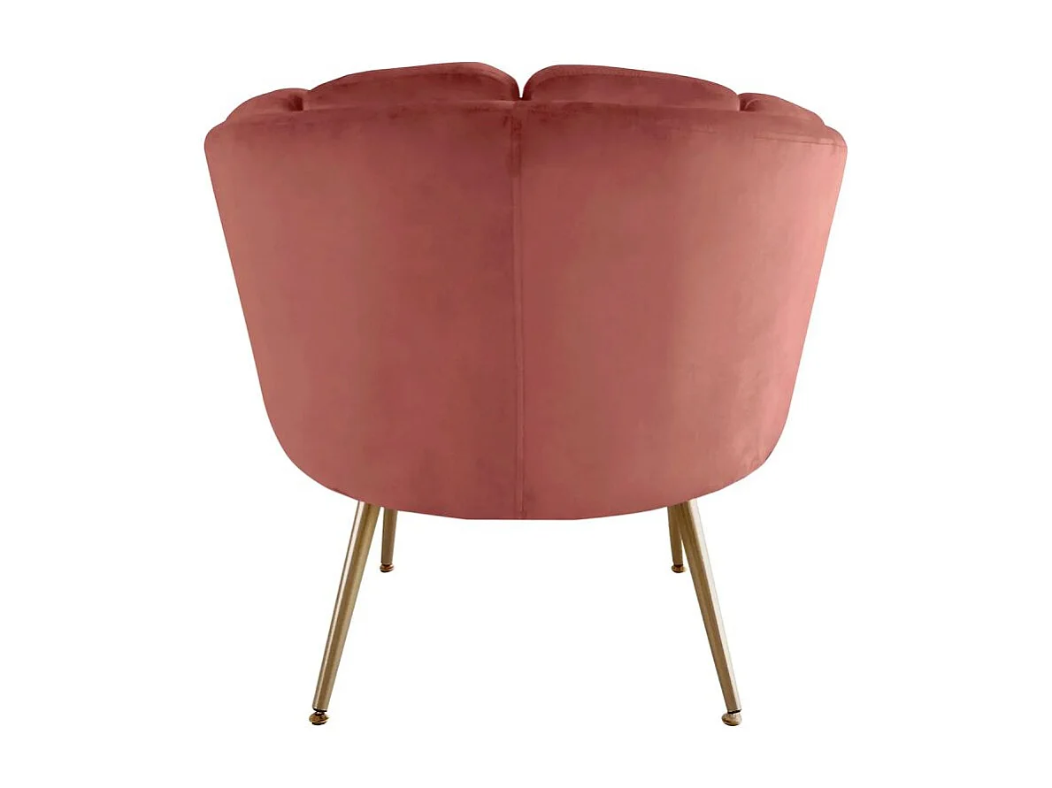 Runder Samt Sessel Rosa "Brenda" - Modern und Bequem