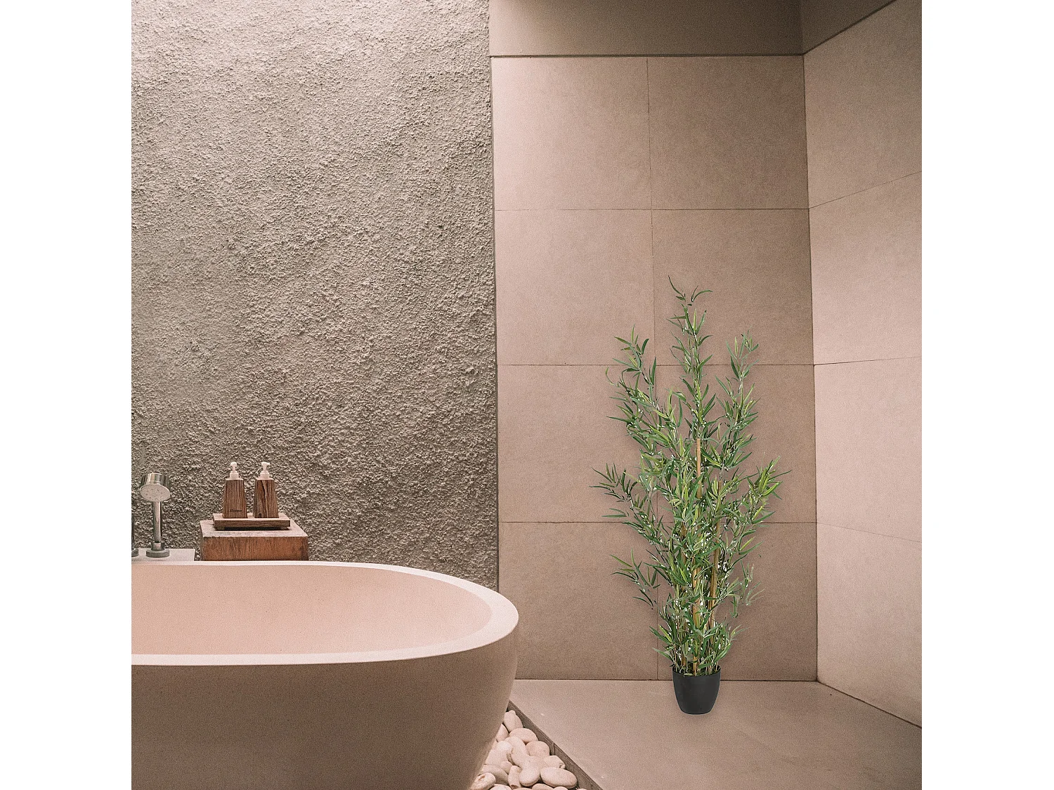 Plante Artificielle "Bambou" 126cm Vert