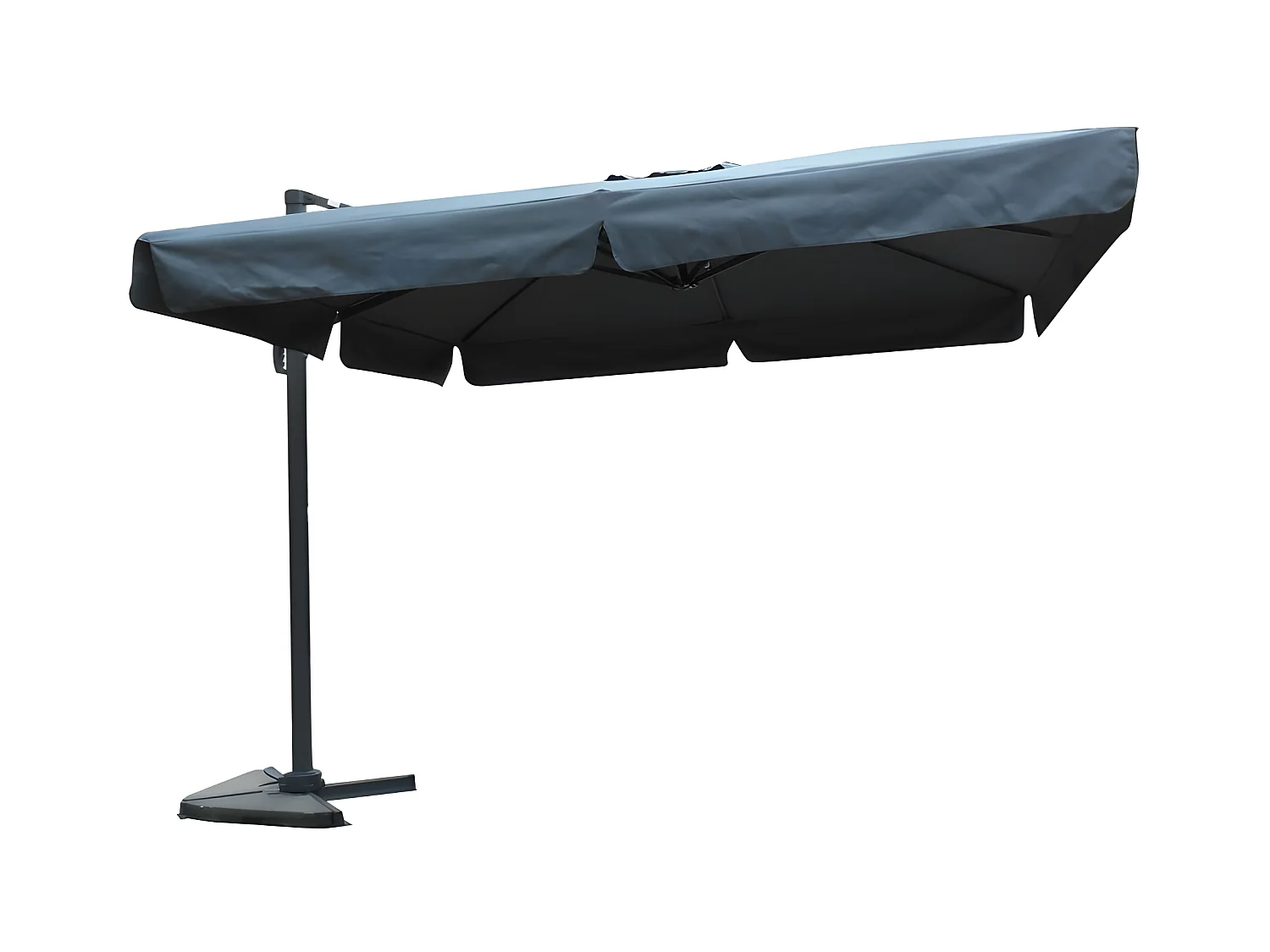 Parasol à Volets avec "Housse" 300cm Gris