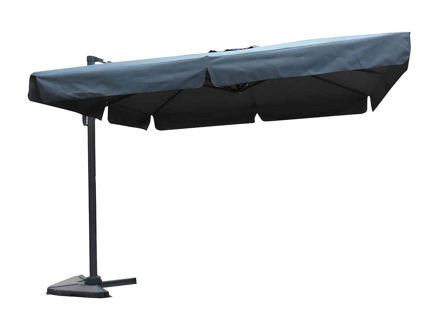 Parasol à Volets avec "Housse" 300cm Gris