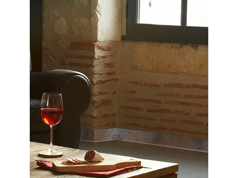 Plinthes PVC adhésives décoratives pour sol - Lot de 25 - 200x8 cm (50m) Marron - Full Metal industriel