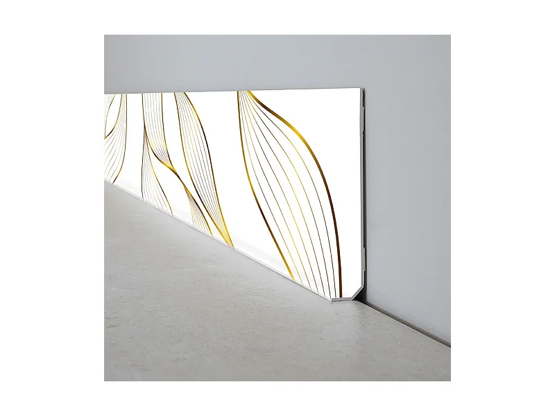 Lot de 25 plinthes PVC adhésives décoratives autocollantes pour sol - 200x8 cm - Jaune - Sötma