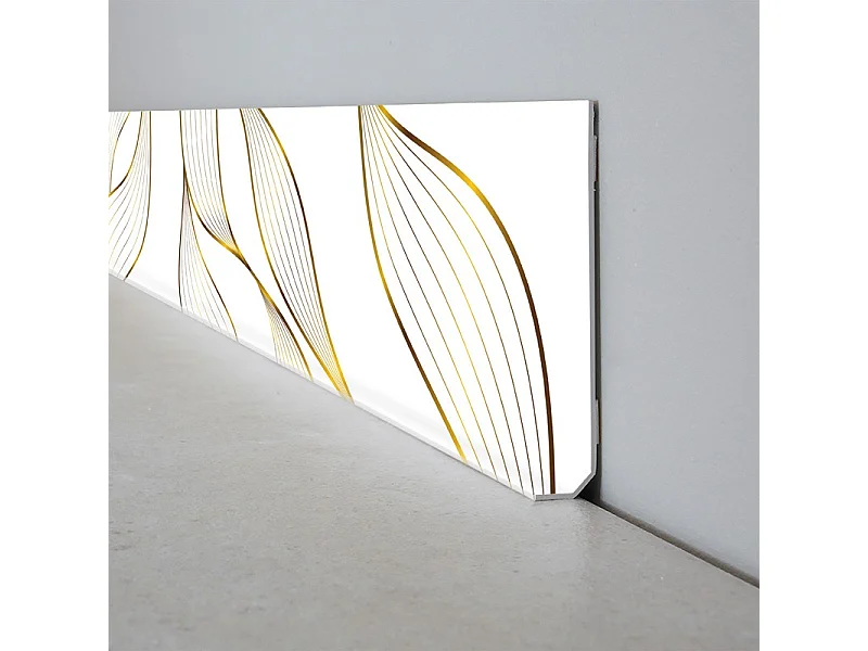 Plinthes PVC adhésives décoratives pour sol - Lot de 10 - 100x8 cm (10m) Jaune - Sötma