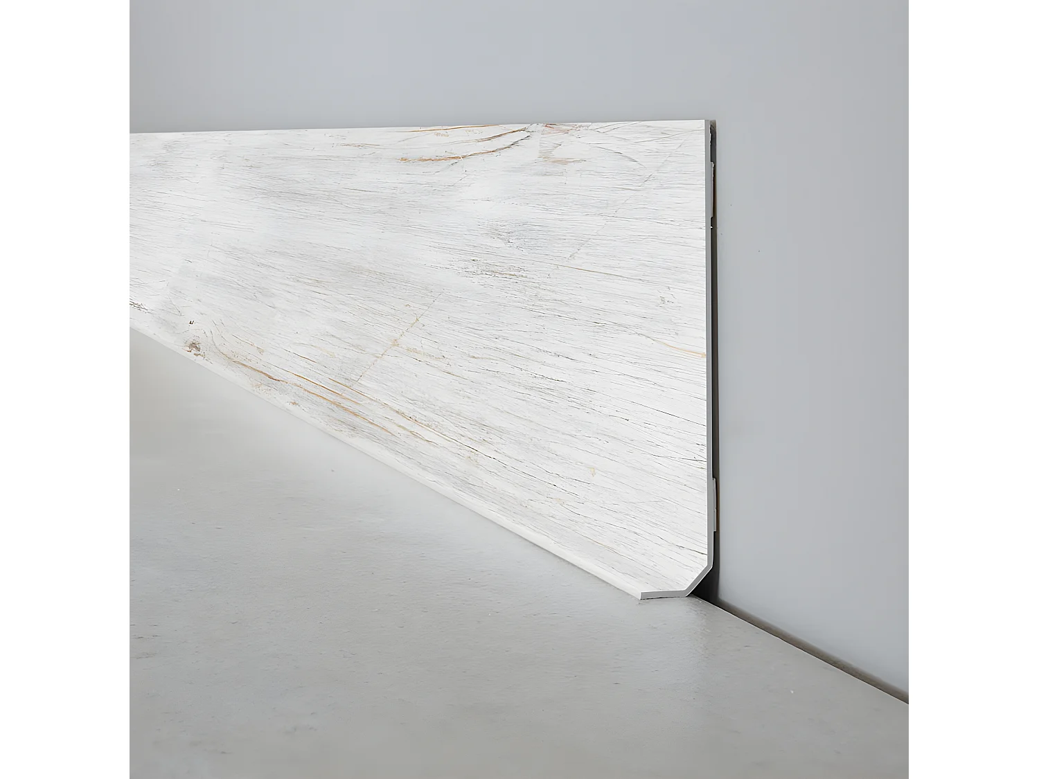 Plinthe PVC lot de 10 L100xH. 8cm - Bois Cérusé - PVC