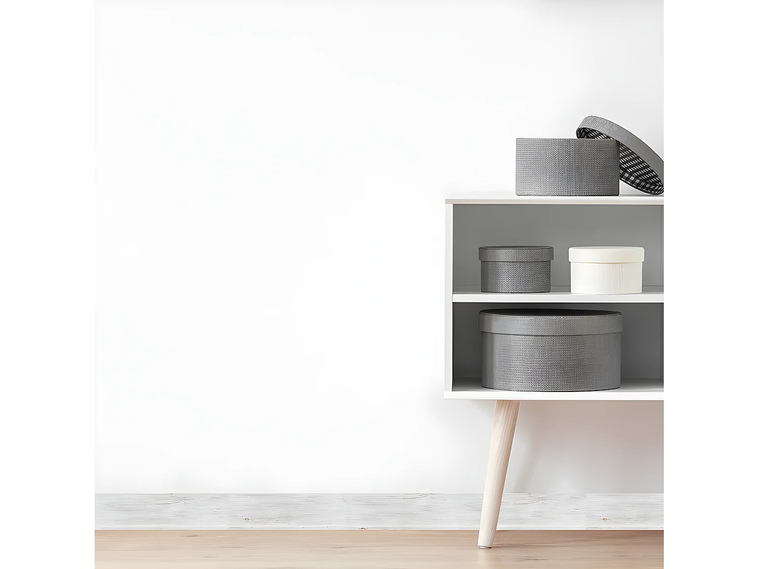 Plinthe PVC lot de 10 L100xH. 8cm - Bois Cérusé - PVC