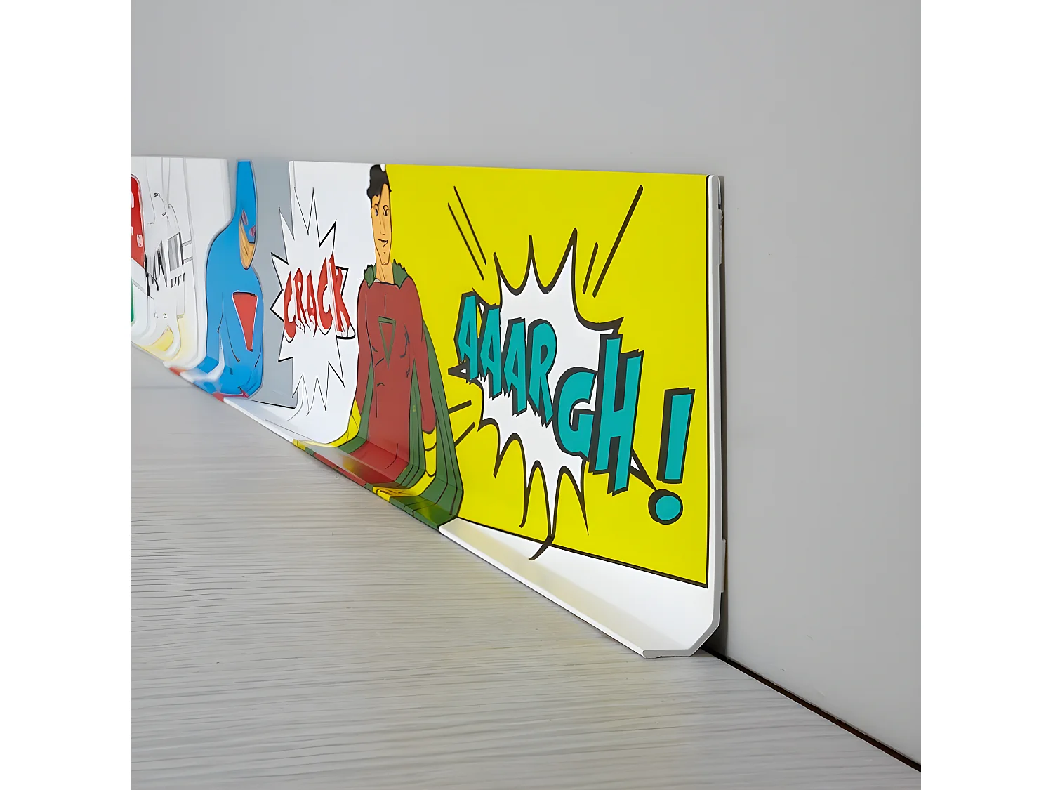 Plinthe PVC lot de 10 L100xH. 8cm - Super héros - PVC