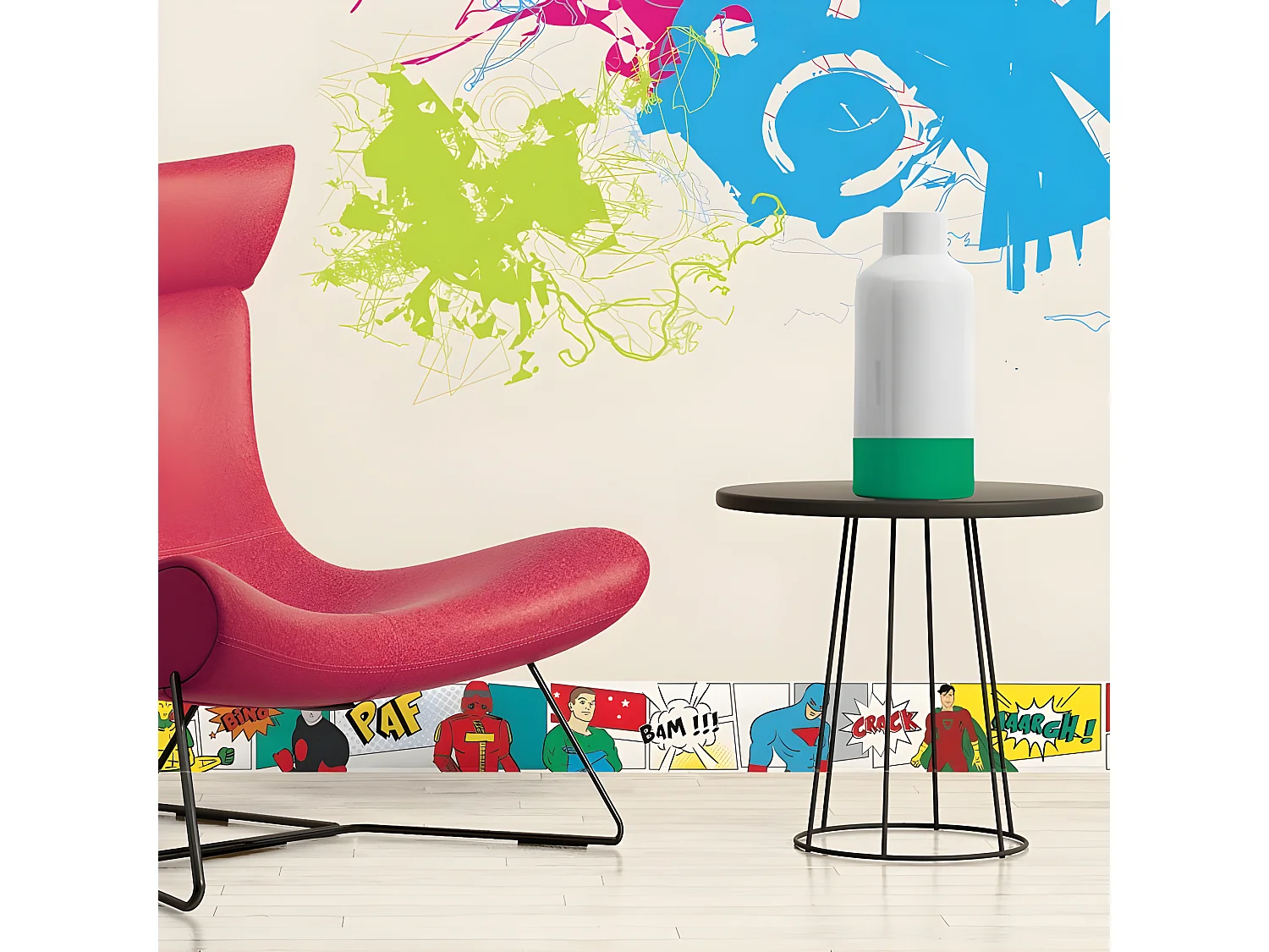 Plinthe PVC lot de 10 L100xH. 8cm - Super héros - PVC