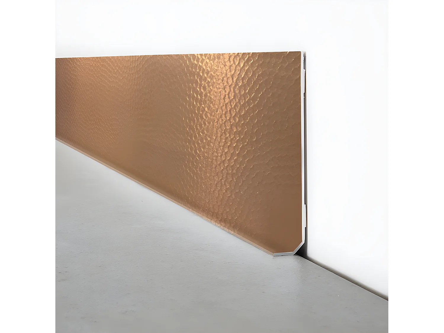 Plinthe PVC lot de 25 L200xH. 8cm - Cuivre Martelé - PVC