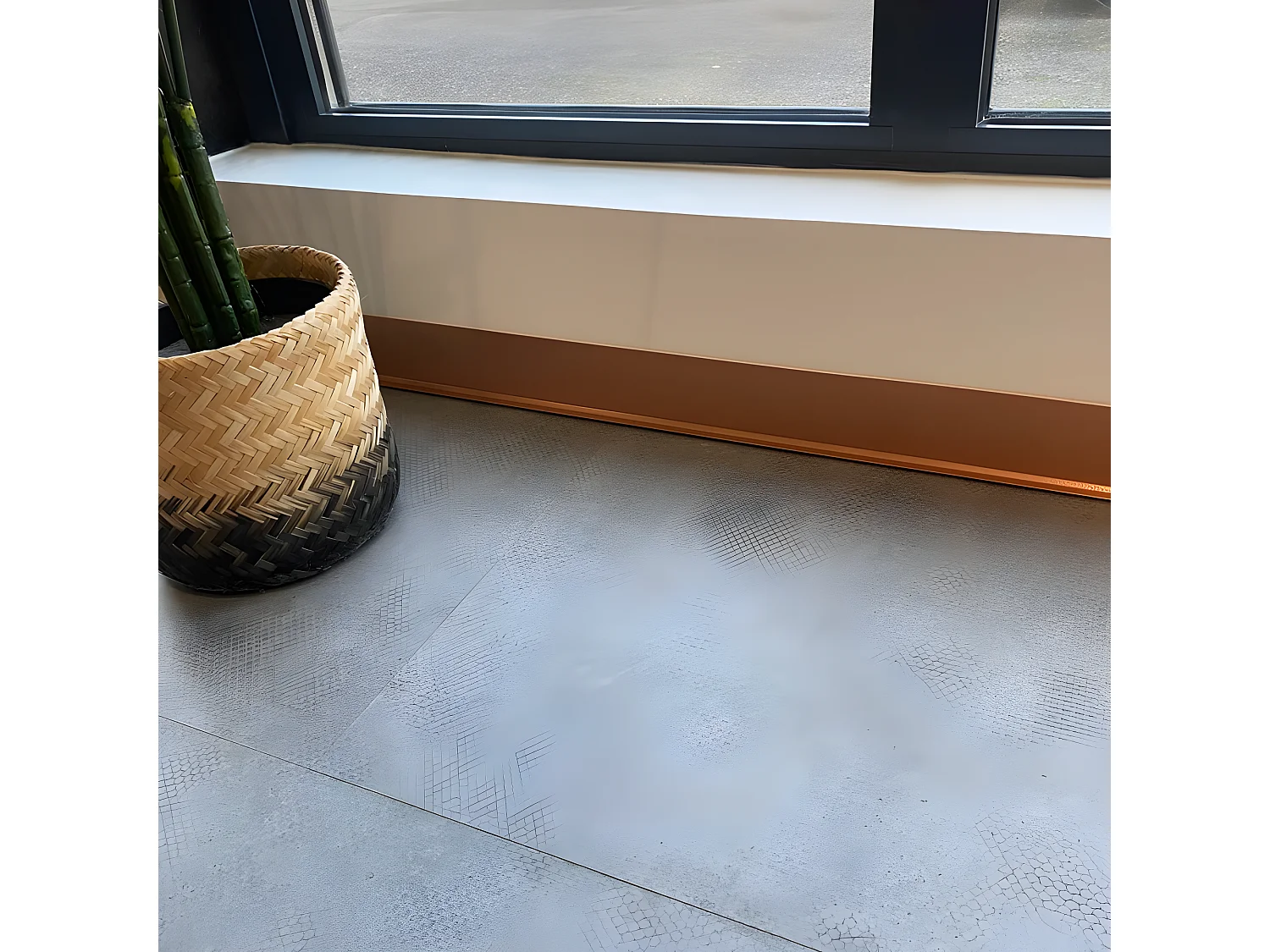 Plinthe PVC lot de 25 L200xH. 8cm - Cuivre Martelé - PVC