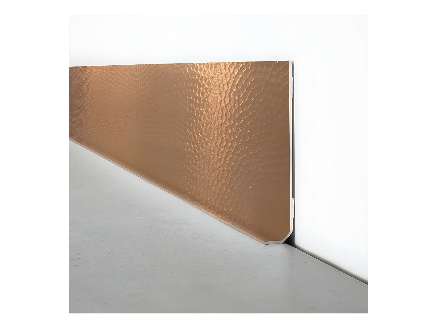 Plinthe PVC lot de 25 L200xH. 8cm - Cuivre Martelé - PVC