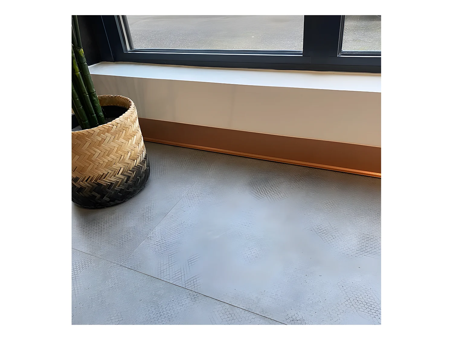 Plinthe PVC lot de 25 L200xH. 8cm - Cuivre Martelé - PVC