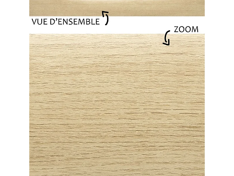 Plinthes PVC adhésives décoratives pour sol - Lot de 10 - 100x8 cm (10m) Beige - Effet Bois Chêne Clair