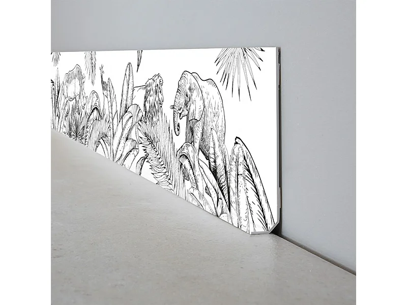 Plinthes PVC adhésives décoratives pour sol - Lot de 25 - 200x8 cm (50m) Noir - chambre d'enfant