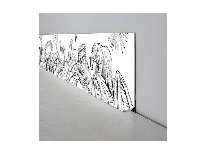 Plinthes PVC adhésives décoratives pour sol - Lot de 25 - 200x8 cm (50m) Noir - chambre d'enfant
