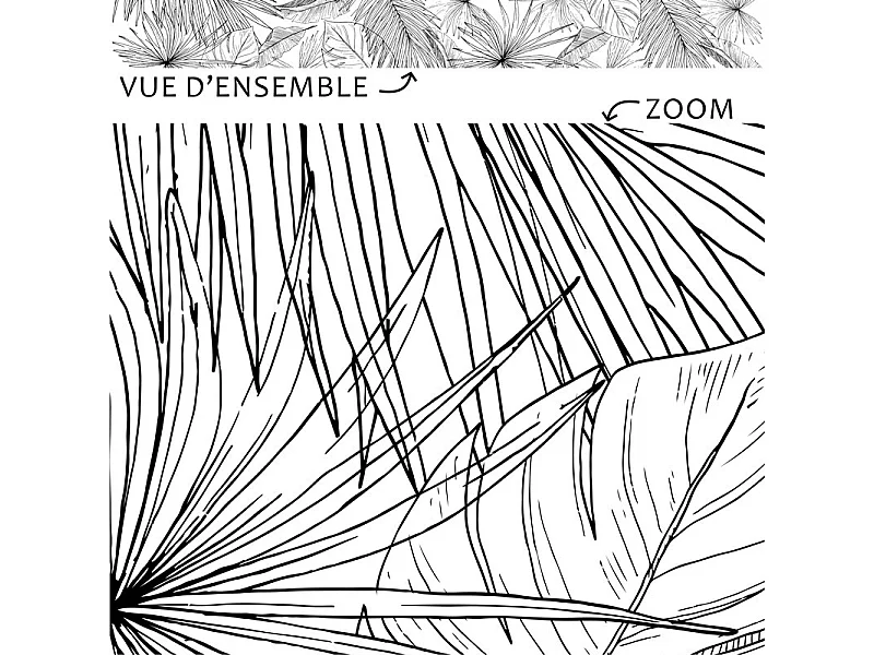 Plinthes PVC adhésives décoratives pour sol - Lot de 25 - 200x8 cm (50m) motif floral noir