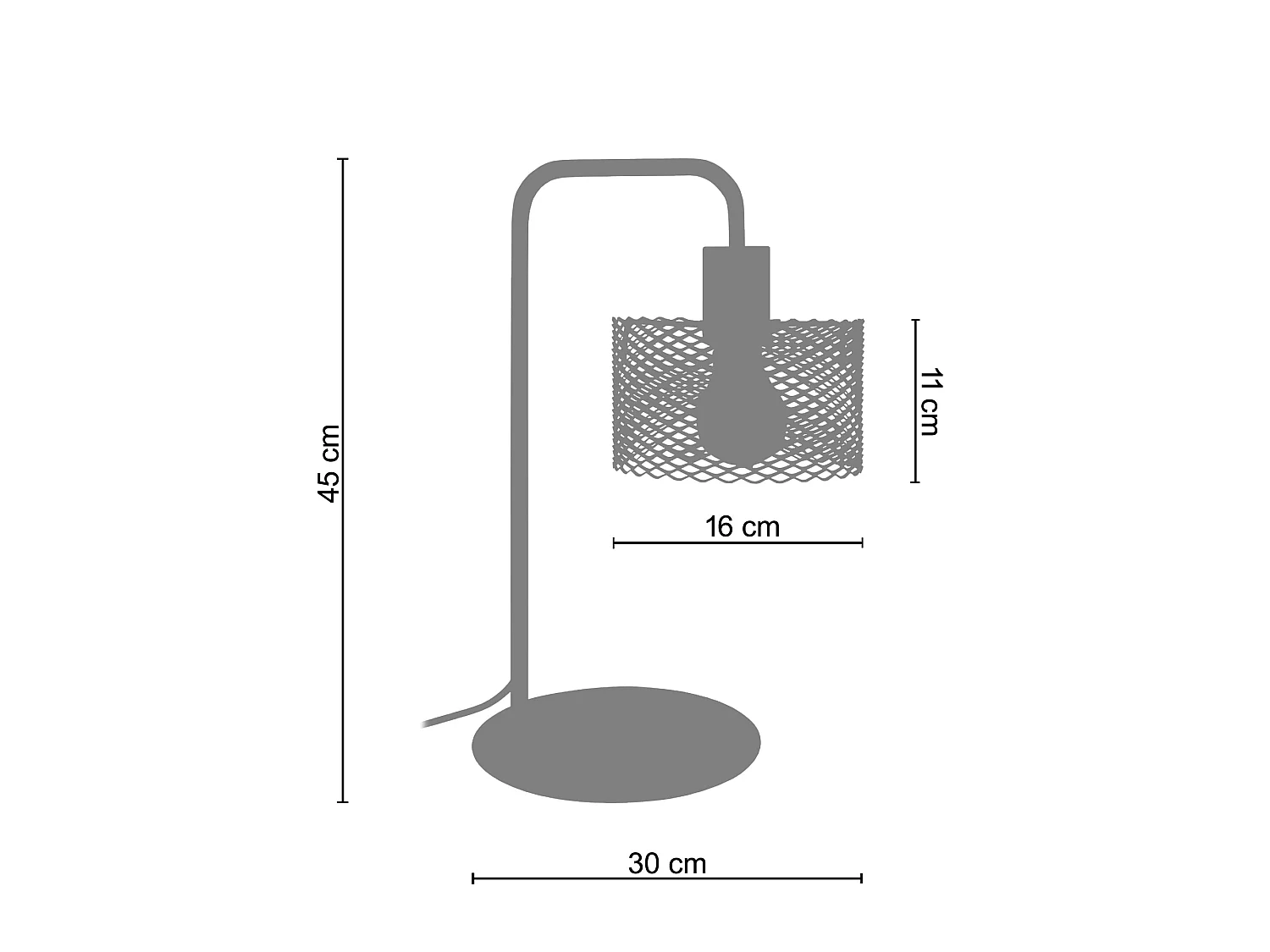Lampe de Bureau TOSEL ,métal,Doré ,H45xD18xP30cm