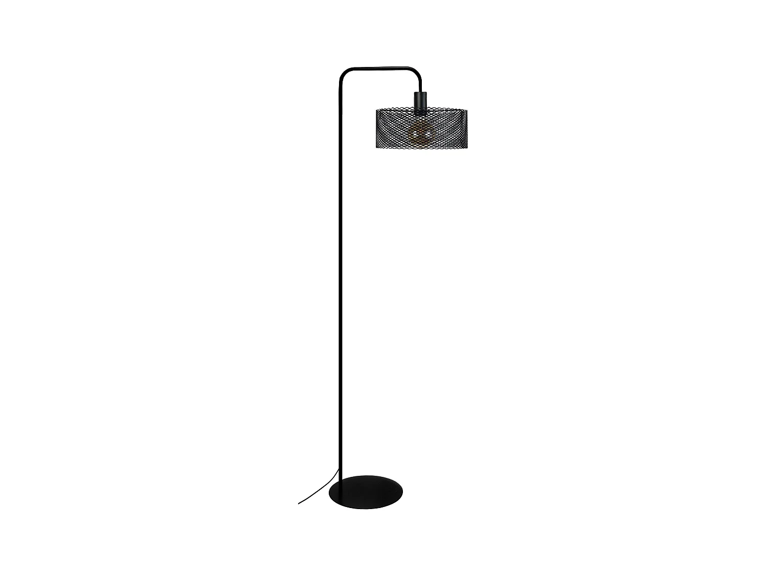Lampadaire de Bureau TOSEL ,métal,Noir ,H157xD 30xP42cm