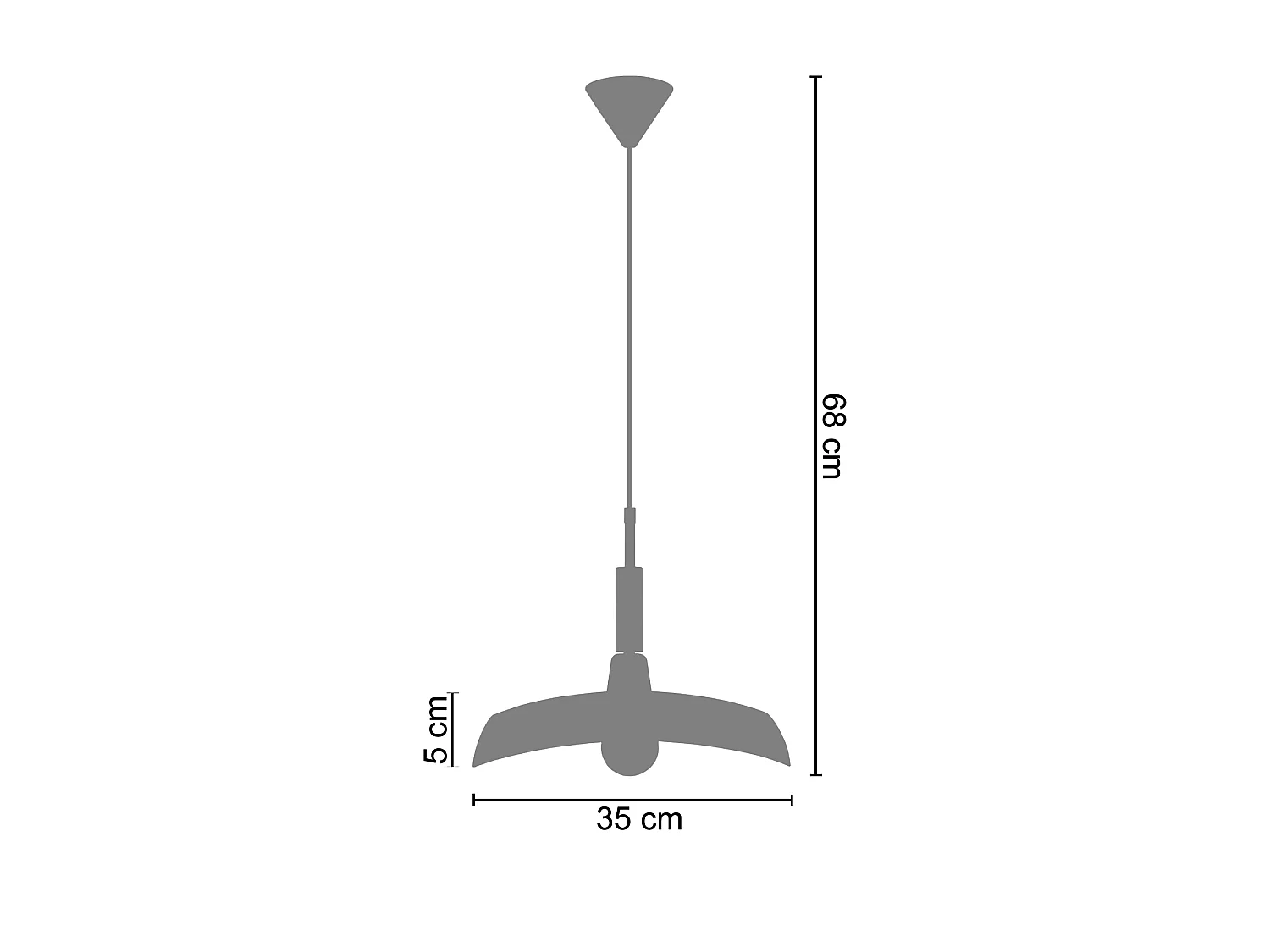 YMIR - Suspension carré bois noyer
