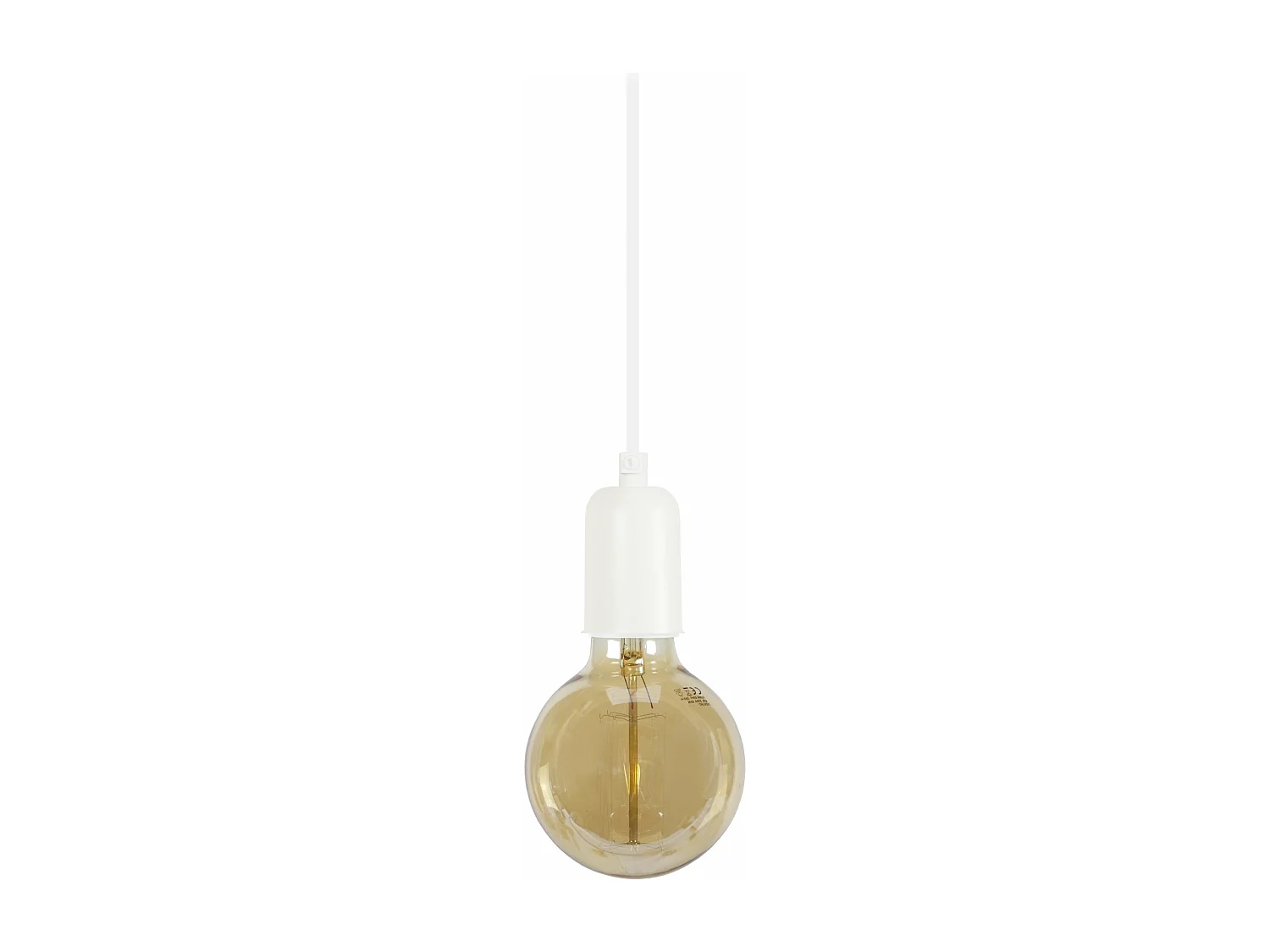 Suspensão TOSEL  BAO lâmpada decorativa cilindro branco D9,5 x  H80  cm