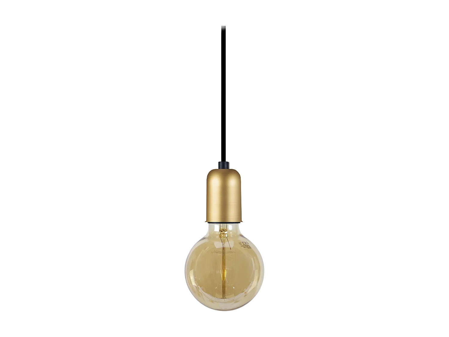 Suspensão TOSEL  BAO lâmpada decorativa cilindro Dourado D9,5 x  H80  cm