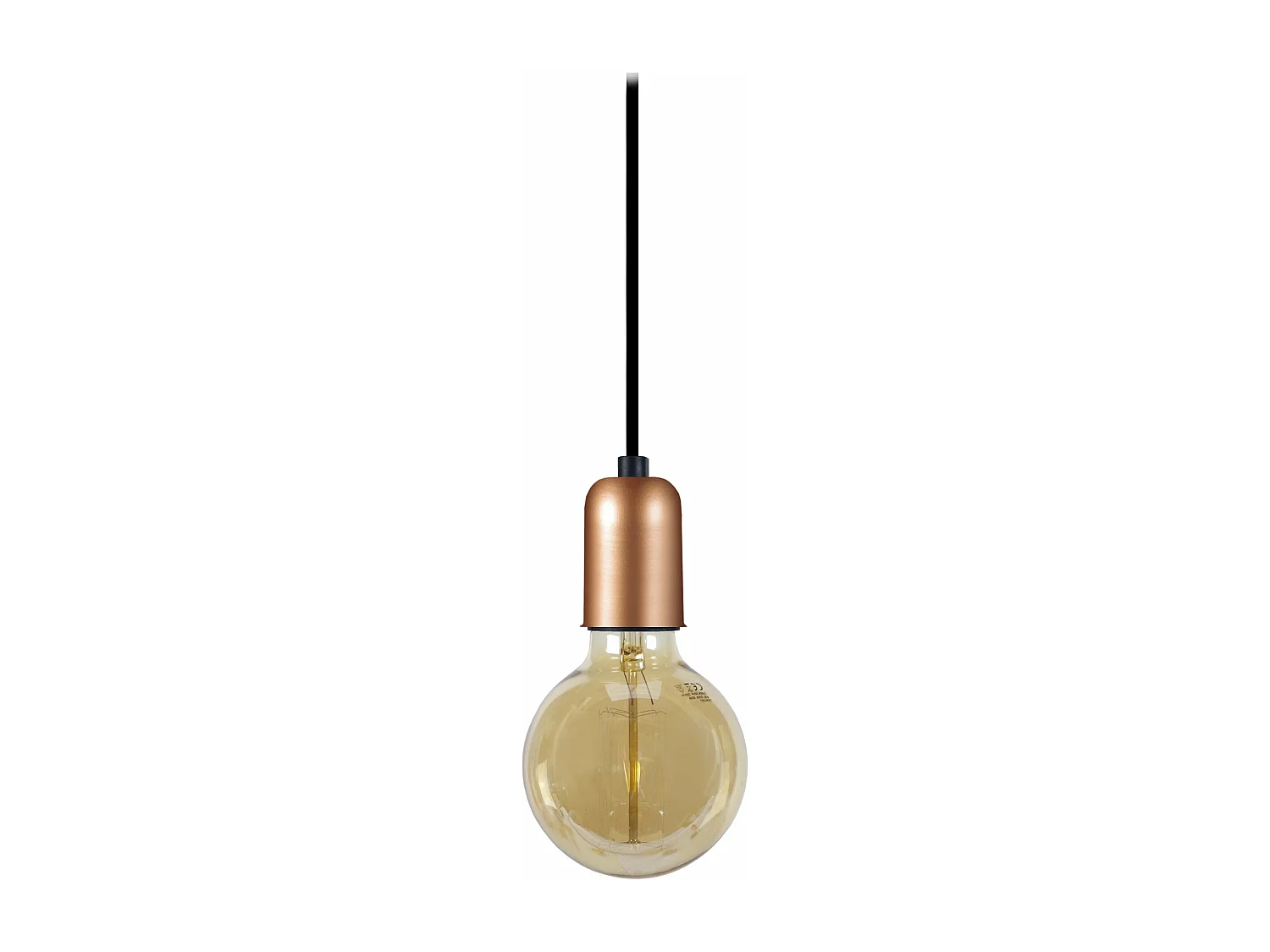 Suspensão TOSEL  BAO lâmpada decorativa cilindro cobre D9,5 x  H80  cm