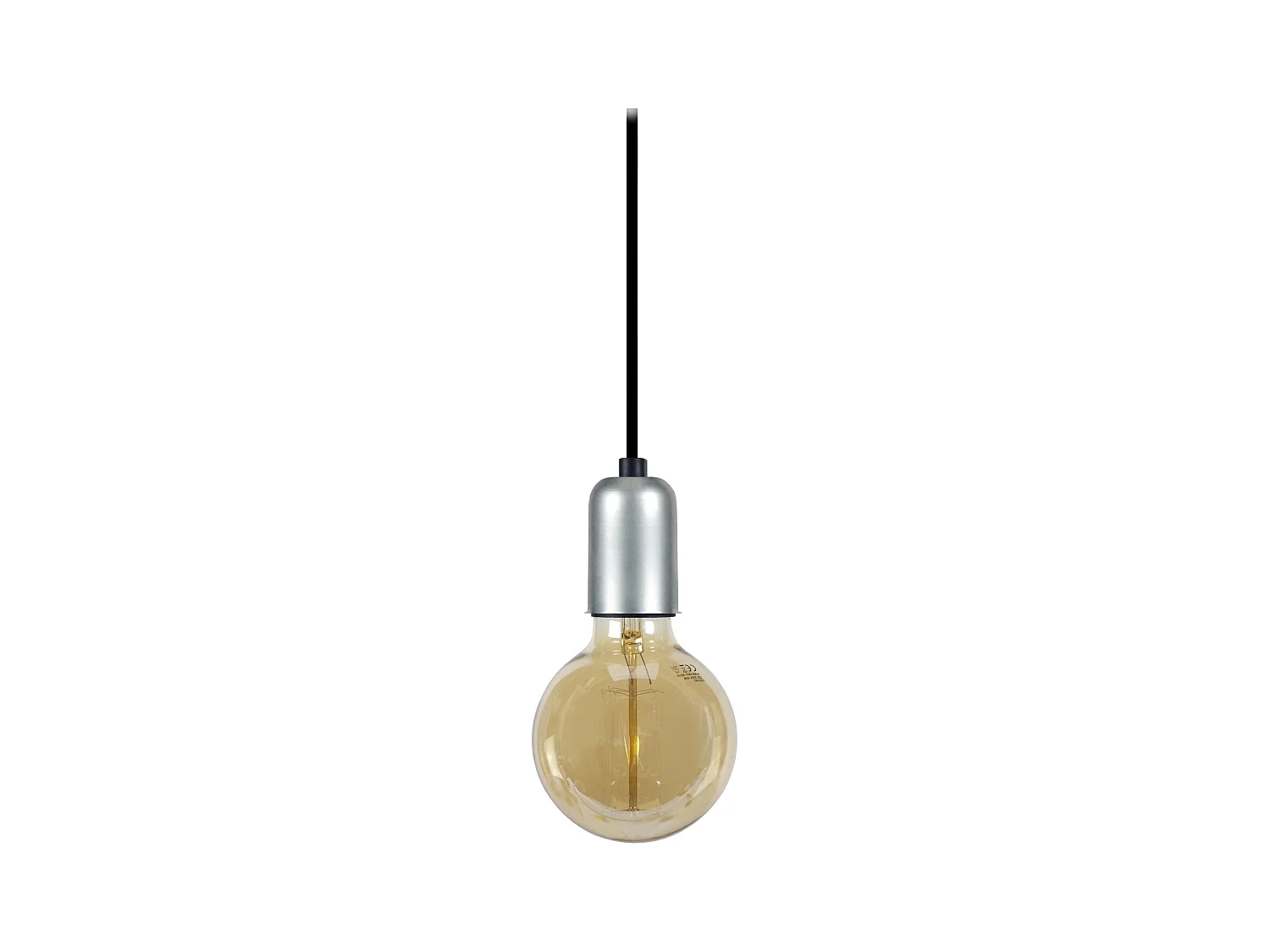 Suspension cylindre métal  aluminium 80 cm.