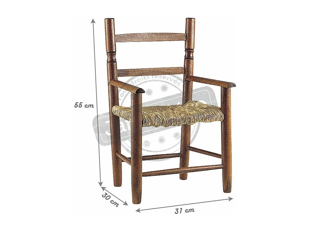 Fauteuil enfant en bois de hêtre Marron