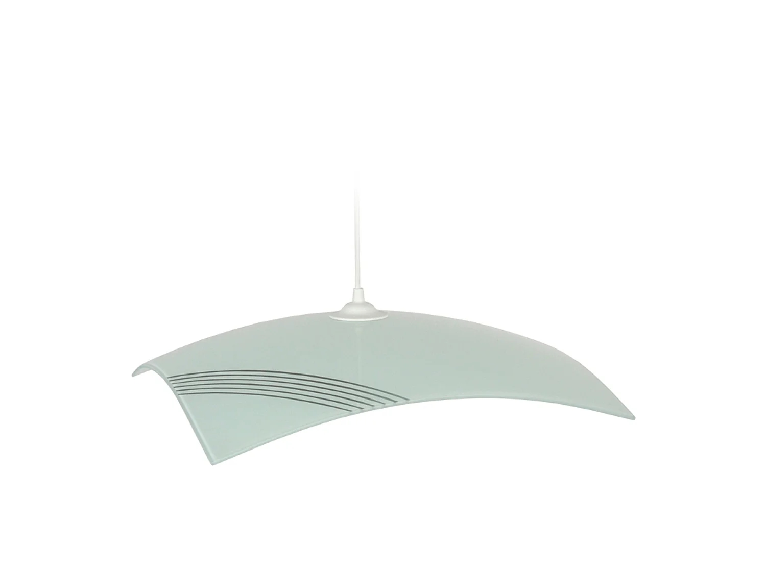 SERIQUADRO - Suspension carré verre gris