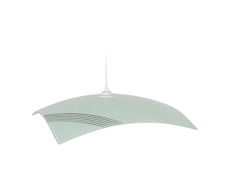 SERIQUADRO - Suspension carré verre gris