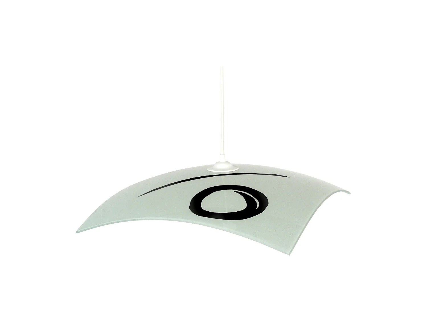 SERIQUADRO - Suspension carré verre noir