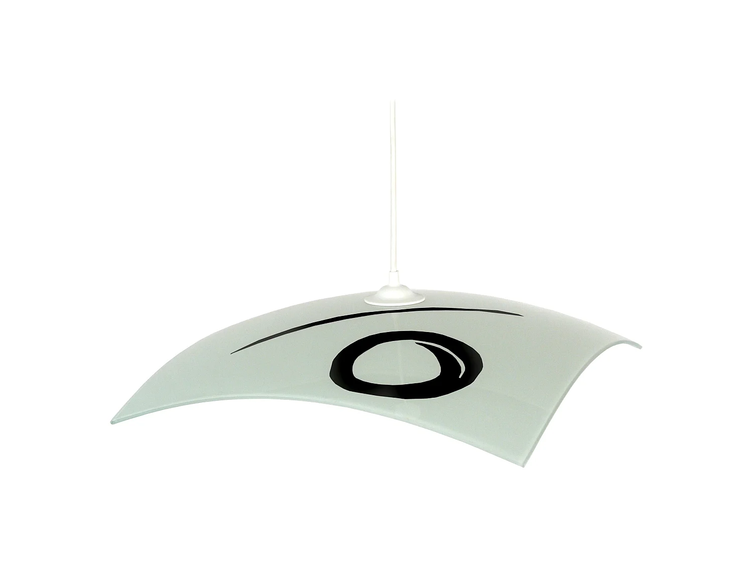 SERIQUADRO - Suspension carré verre noir