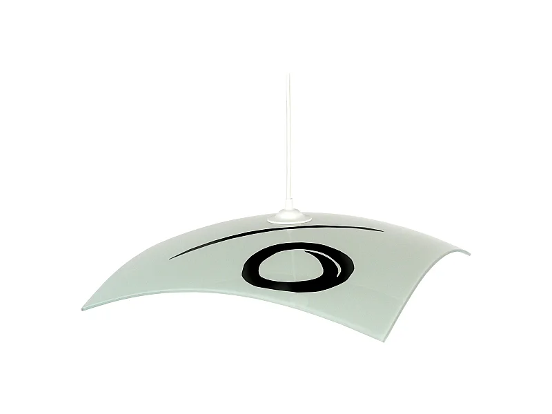 SERIQUADRO - Suspension carré verre noir