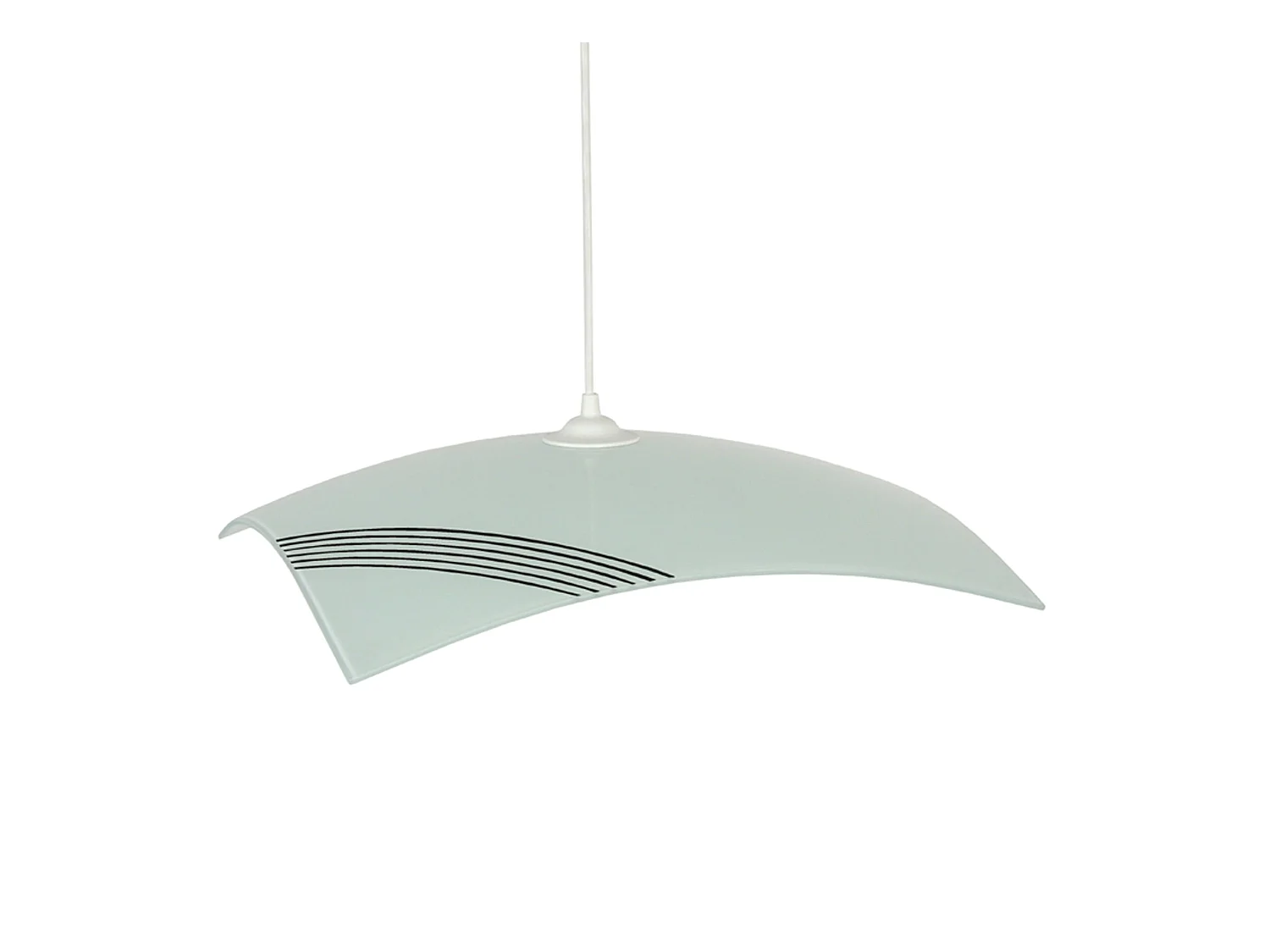 SERIQUADRO - Suspension carré verre noir