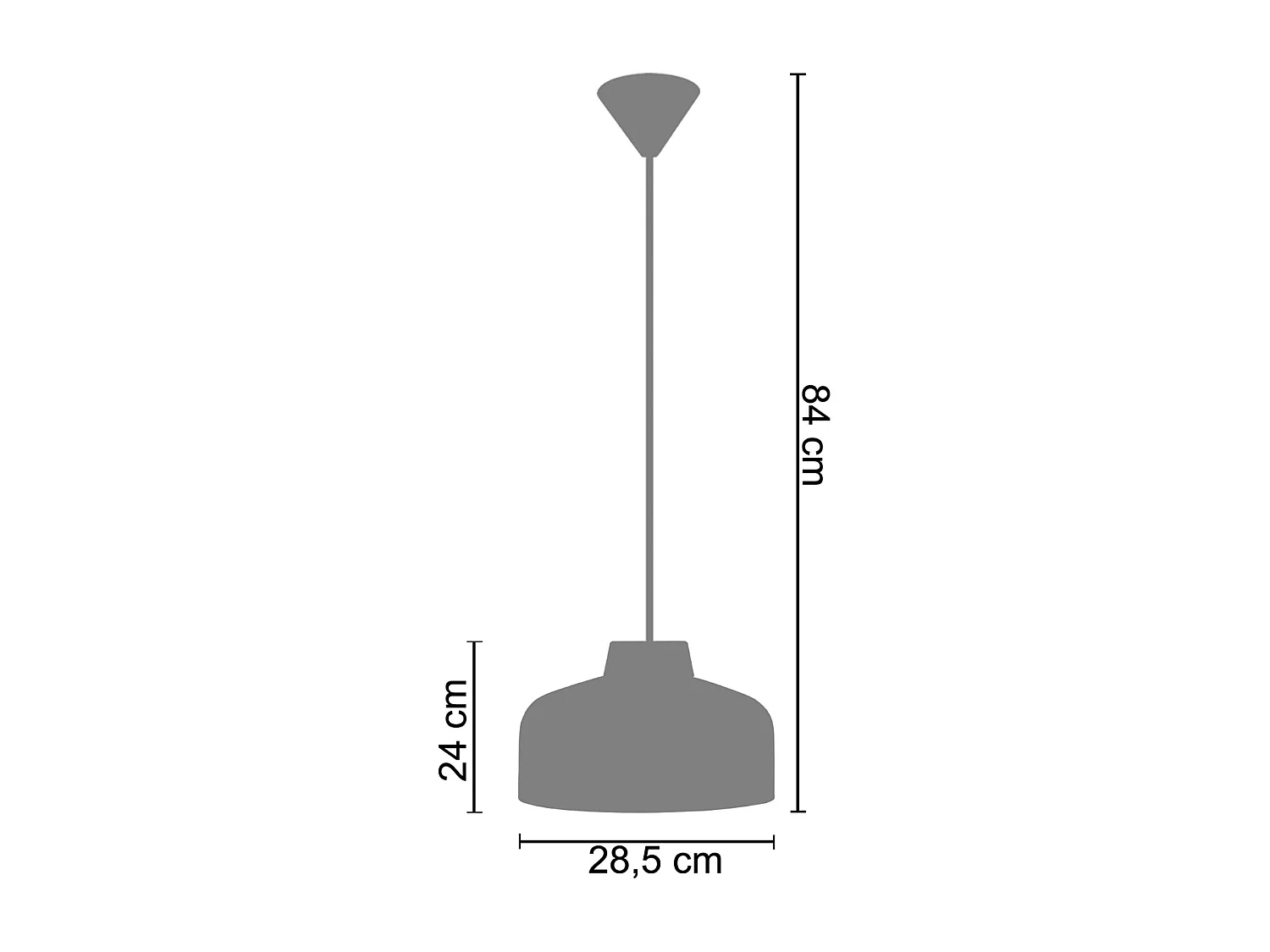 Suspension TOSEL ,verre,naturel,H84x D28,5xP28,5cm
