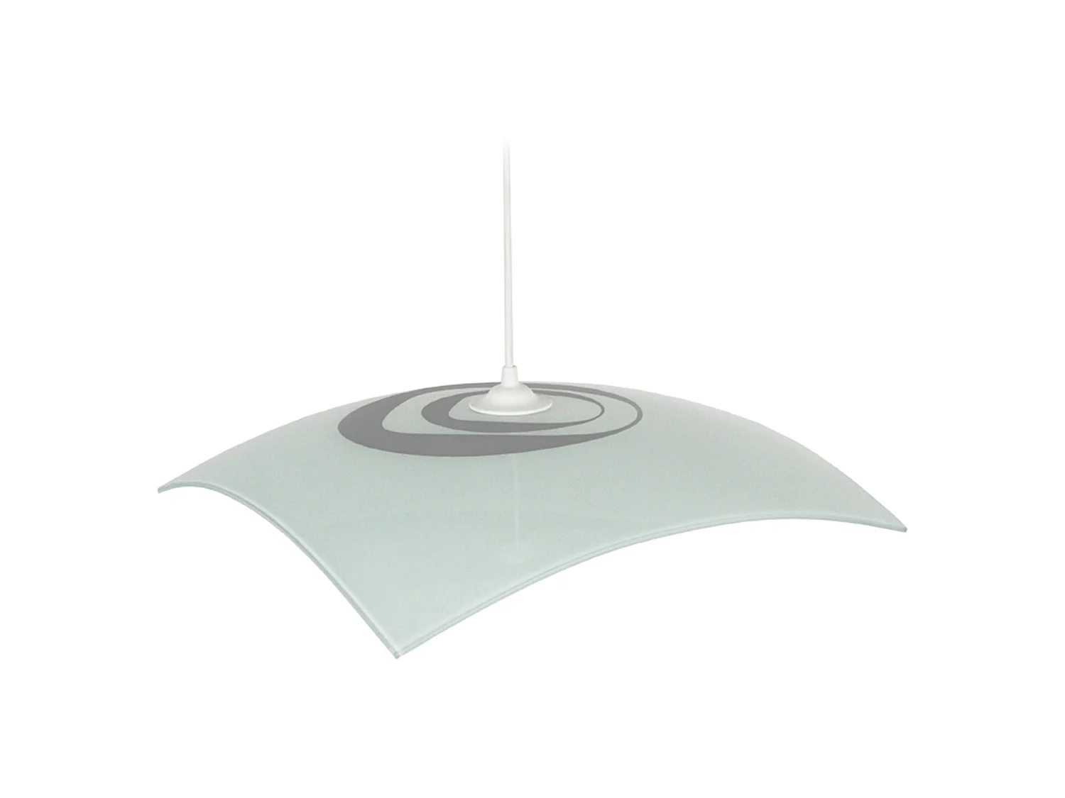 SERIQUADRO - Suspension carré verre gris