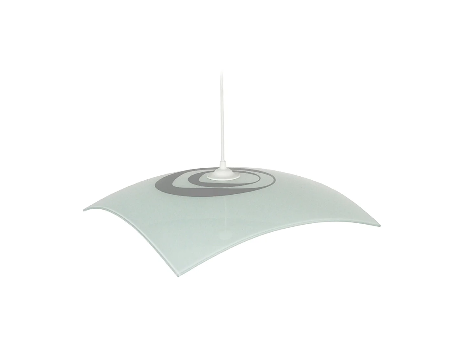 SERIQUADRO - Suspension carré verre gris