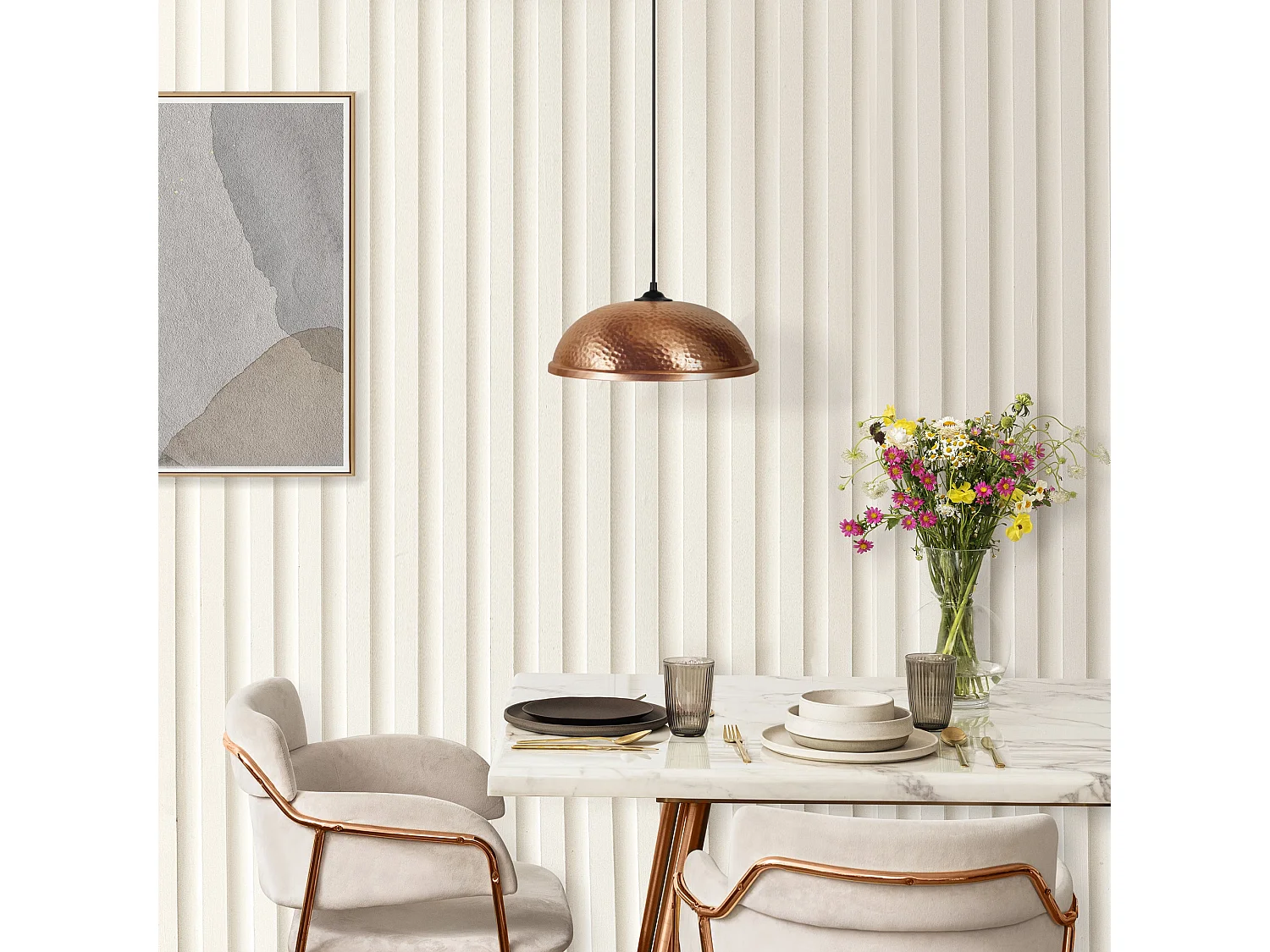 Suspensión  TOSEL ,metal,Bronce , A 70xD31x P 31cm