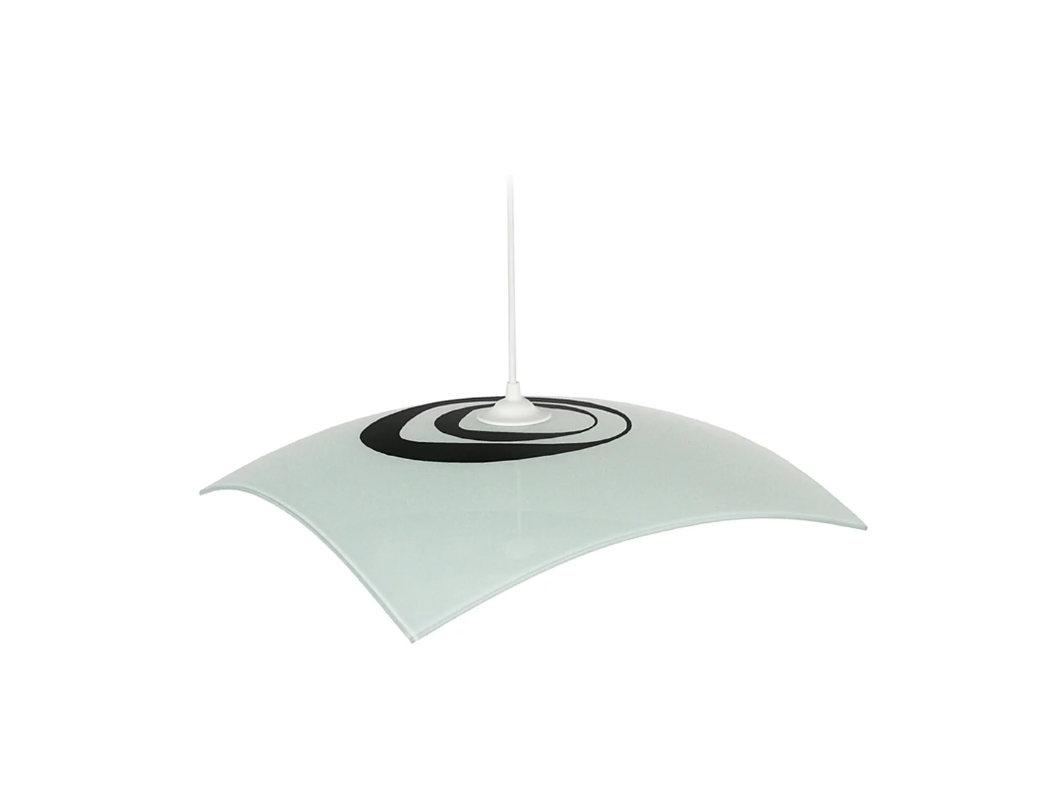SERIQUADRO - Suspension carré verre noir