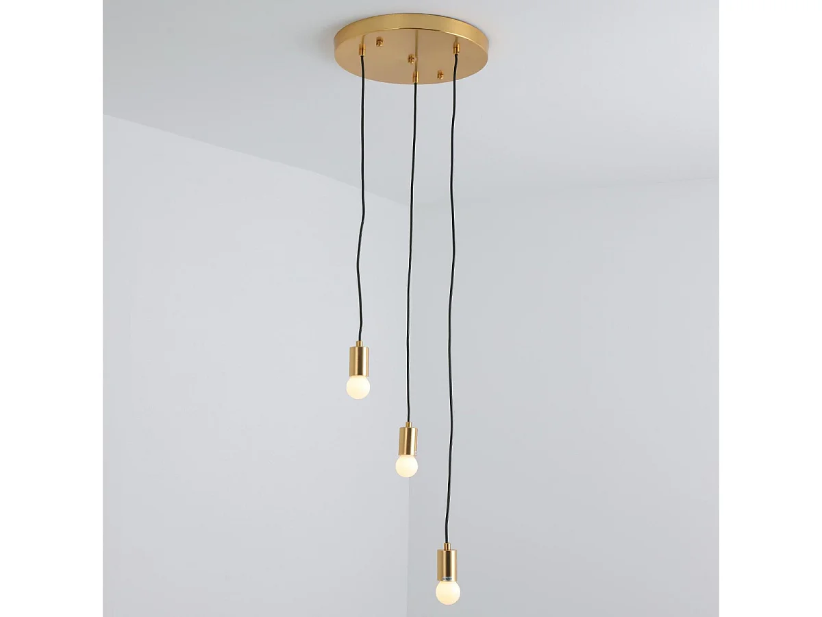Suspension Design en Métal "Pladon" 120cm Or