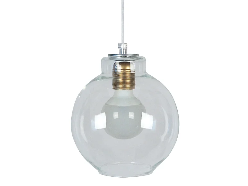 Suspensão TOSEL  GOLDEN metal geométrico vermelho D32 x  H80  cm