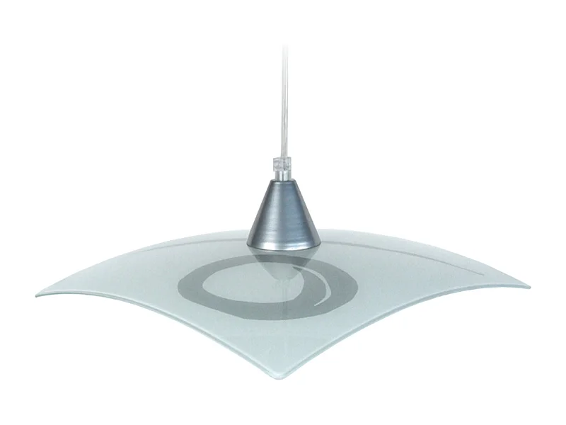 Suspensión  TOSEL ,vidrio,Gris , A 70xD30x P 30cm