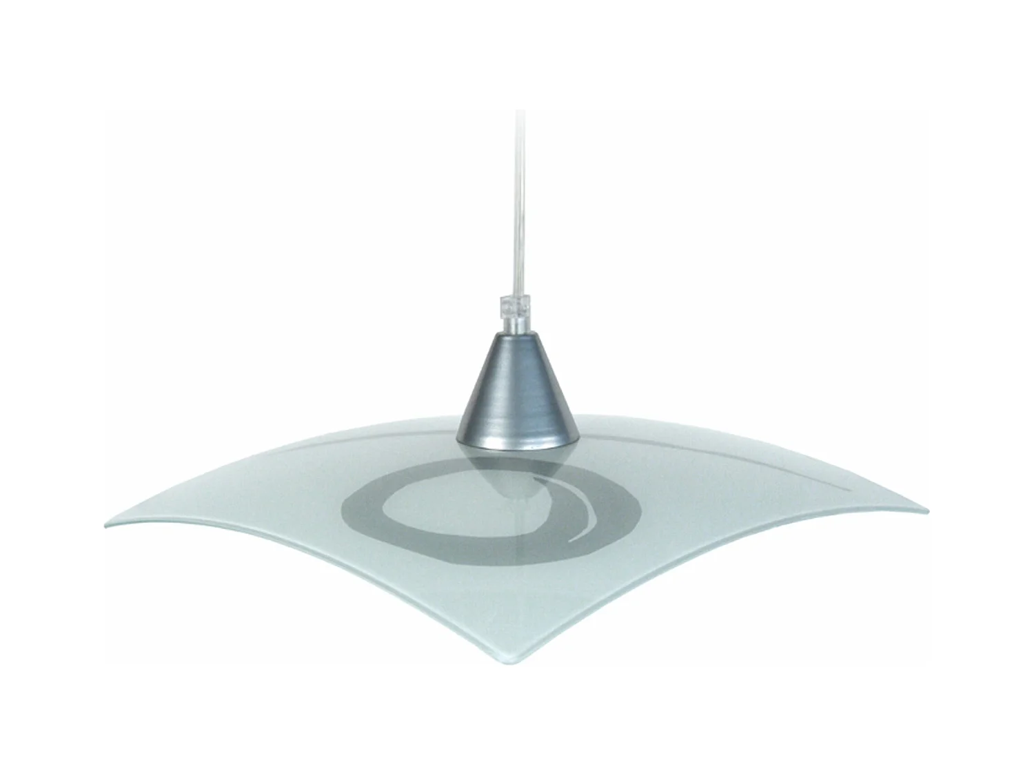 Suspensión  TOSEL ,vidrio,Gris , A 70xD30x P 30cm