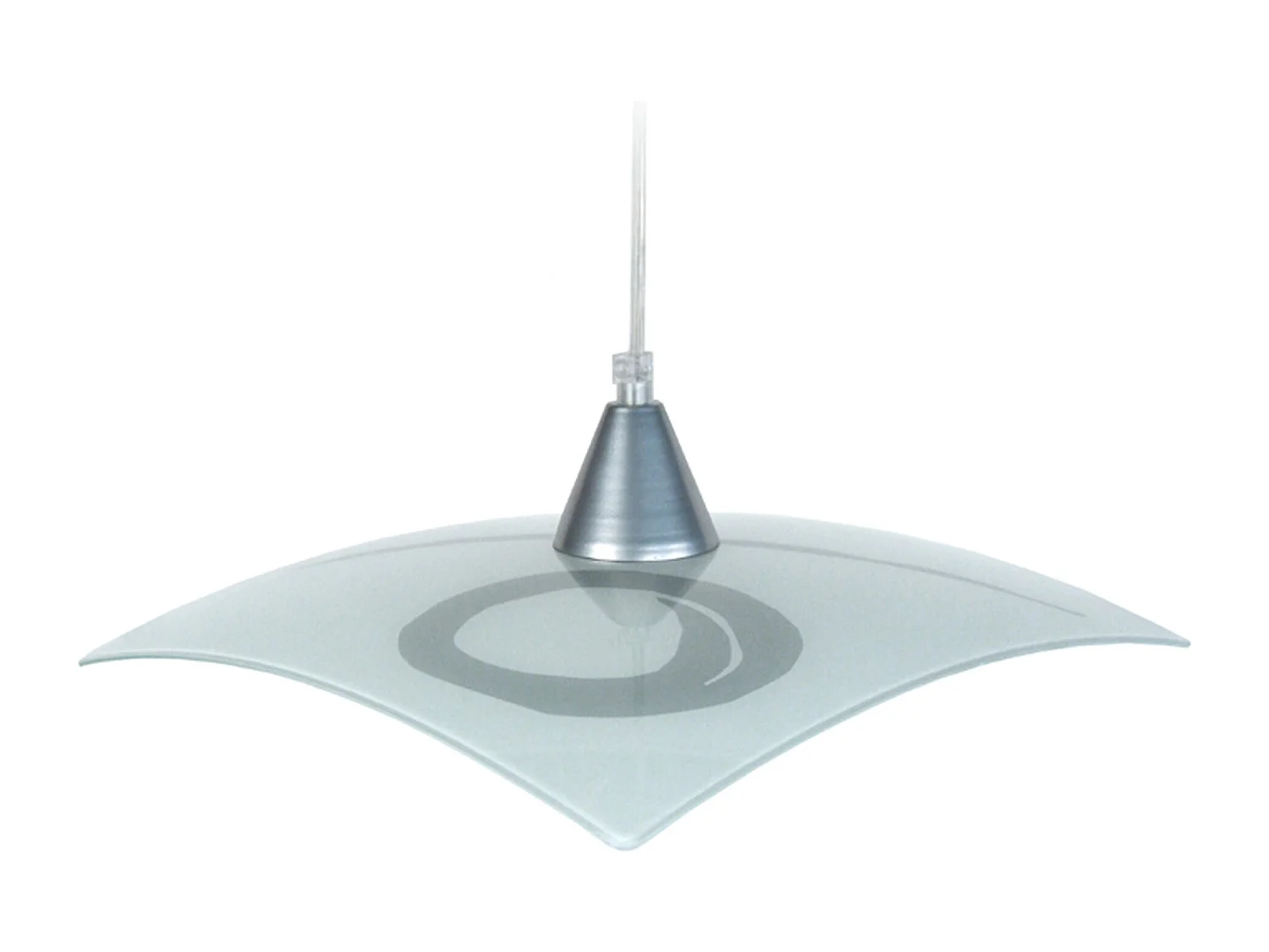 Suspension TOSEL ,verre,Gris , H 70xD30x P 30cm