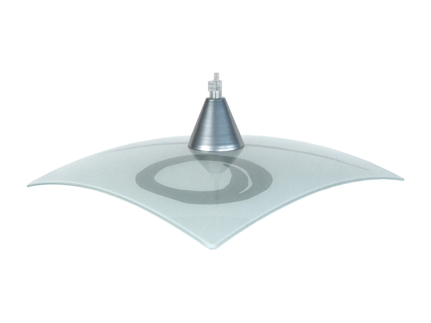 Suspension TOSEL ,verre,Gris , H 70xD30x P 30cm