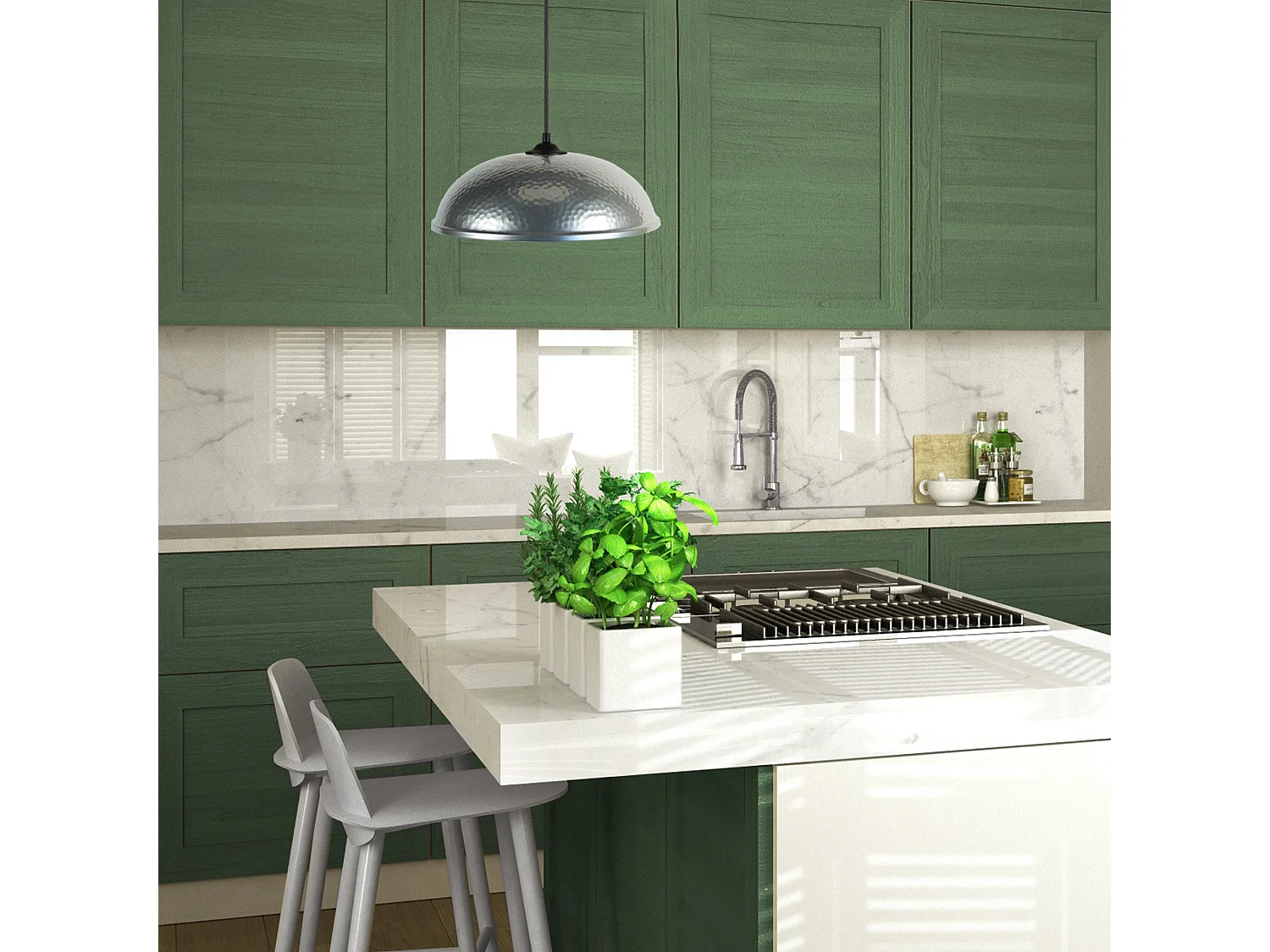 Suspensão TOSEL  JAIPUR metal cúpula cobre D31 x  H70  cm